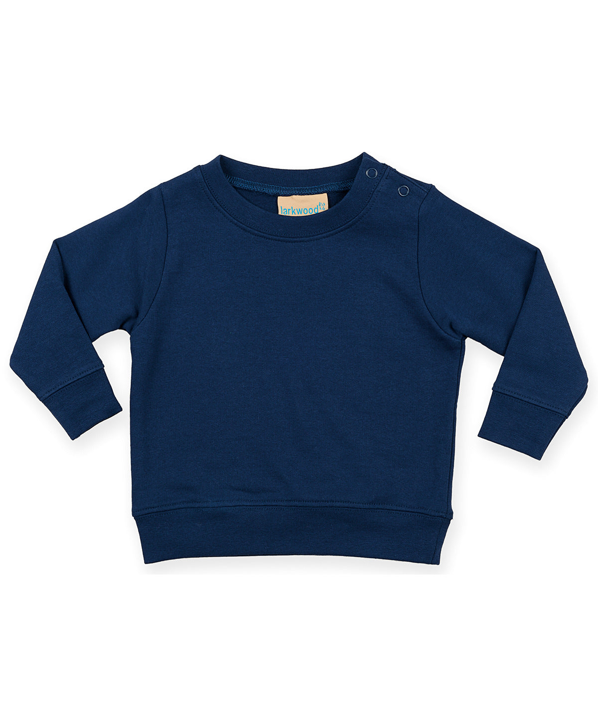 Larkwood Crew Neck Sweatshirt with Shoulder Poppers LW06T