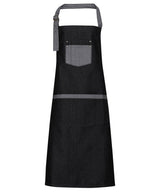 Premier Domain contrast denim bib apron PR127