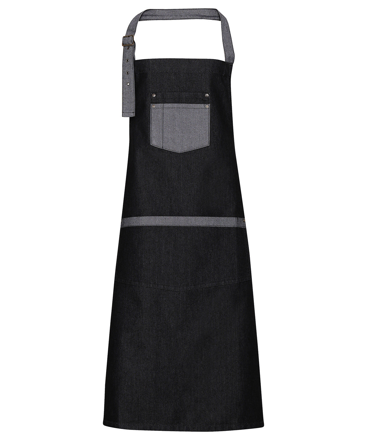 Premier Domain contrast denim bib apron PR127