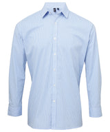 Premier Microcheck (Gingham) long sleeve cotton shirt PR220