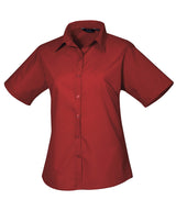 Premier Women's short sleeve poplin blouse PR302