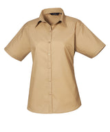 Premier Women's short sleeve poplin blouse PR302