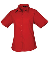 Premier Women's short sleeve poplin blouse PR302