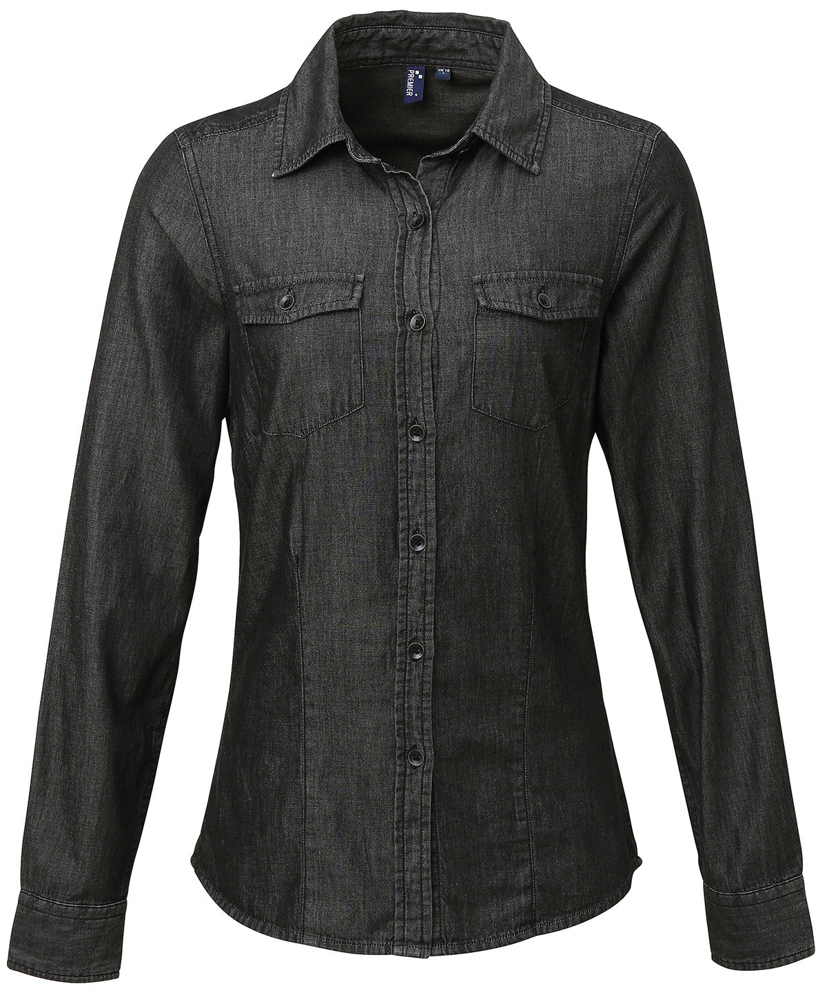 Premier Women's jeans stitch denim shirt PR322