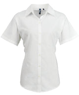 Premier Women's signature Oxford short sleeve shirt PR336