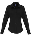 Premier Women's stretch fit cotton poplin long sleeve blouse PR344
