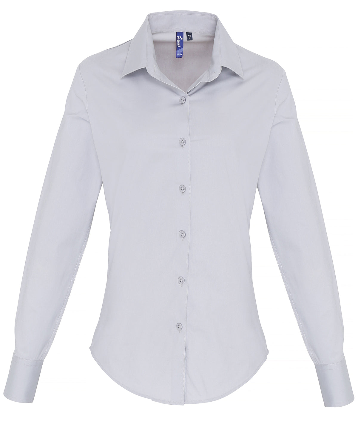 Premier Women's stretch fit cotton poplin long sleeve blouse PR344