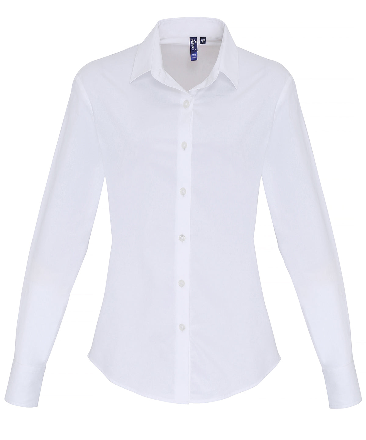 Premier Women's stretch fit cotton poplin long sleeve blouse PR344