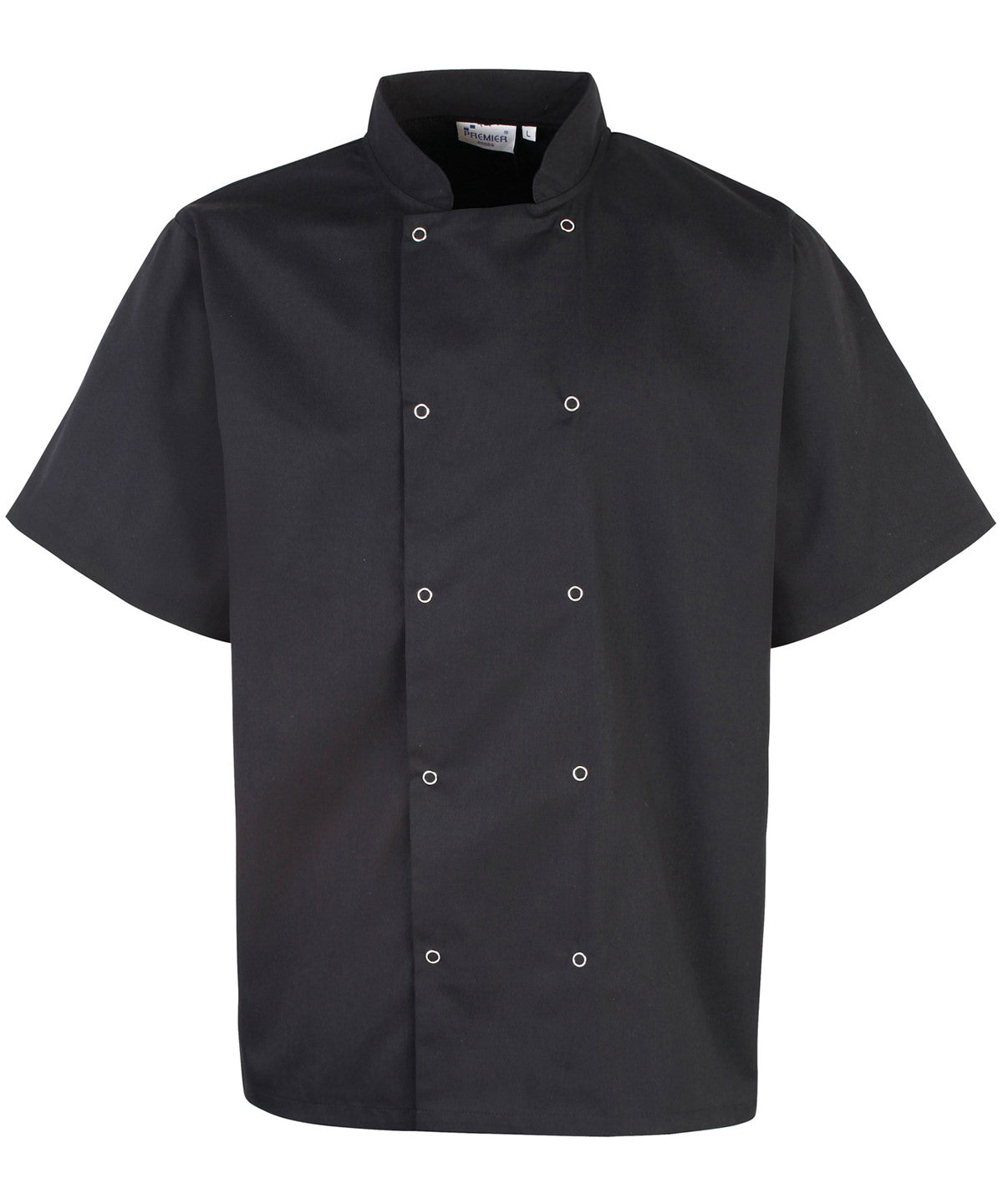 Premier Studded front short sleeve chef's jacket PR664