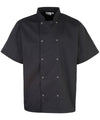 Premier Studded front short sleeve chef's jacket PR664