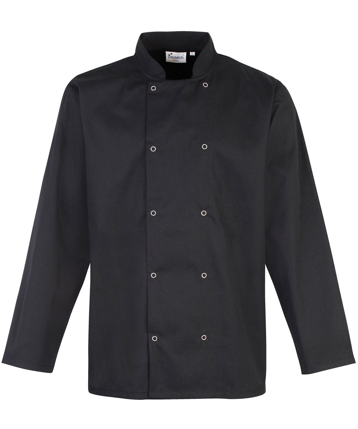 Premier Studded front long sleeve chef's jacket PR665