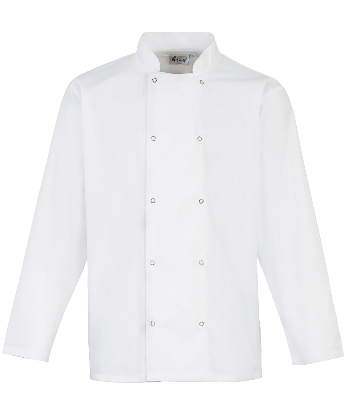 Premier Studded front long sleeve chef's jacket PR665
