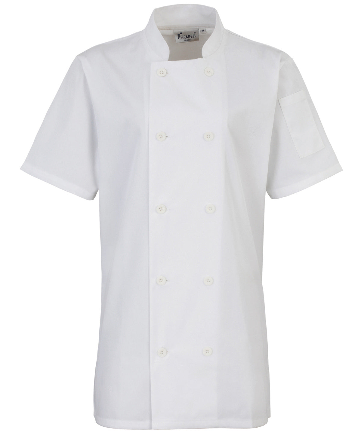Premier Women's short sleeve chef's jacket PR670