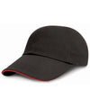 Result Low-profile heavy brushed cotton cap with sandwich peak RC24P