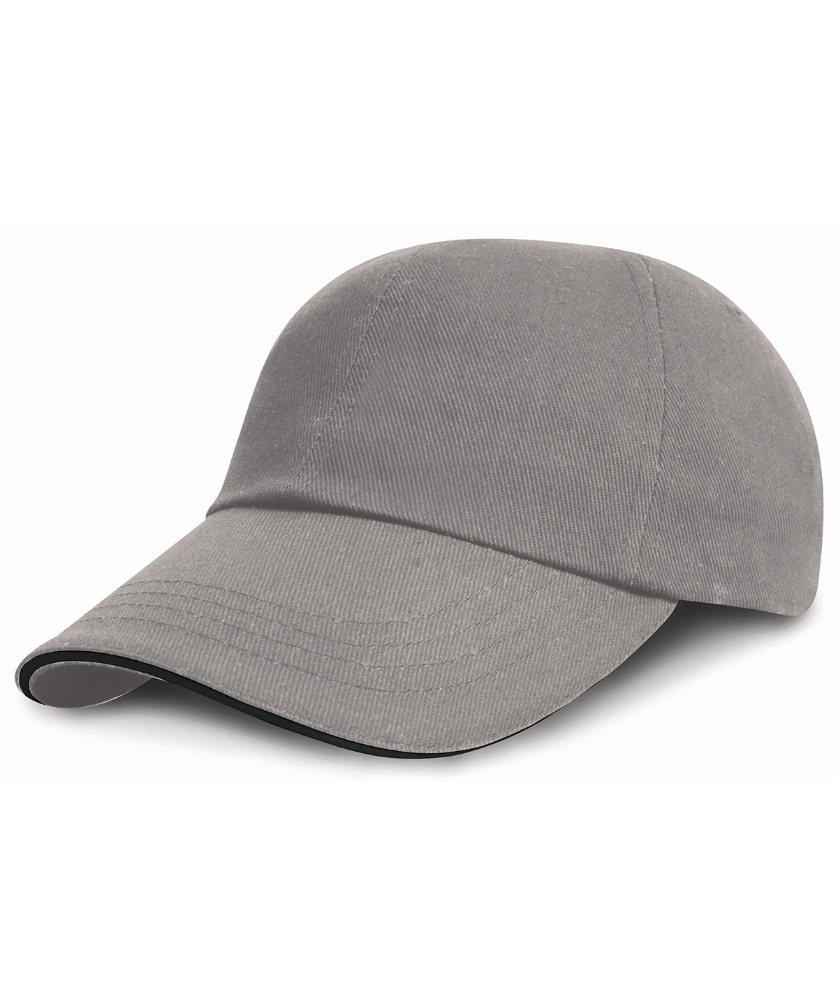 Result Low-profile heavy brushed cotton cap with sandwich peak RC24P