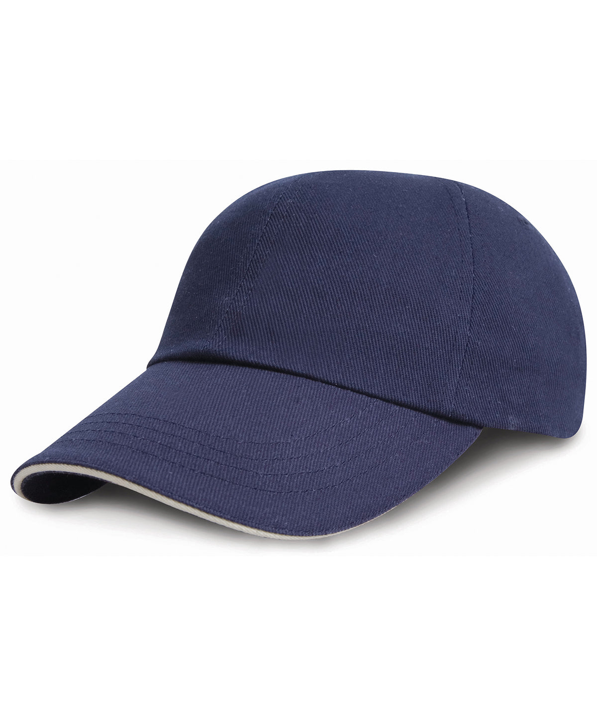 Result Low-profile heavy brushed cotton cap with sandwich peak RC24P