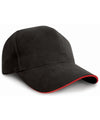 Result Pro-style heavy cotton cap with sandwich peak RC25P
