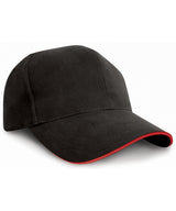 Result Pro-style heavy cotton cap with sandwich peak RC25P