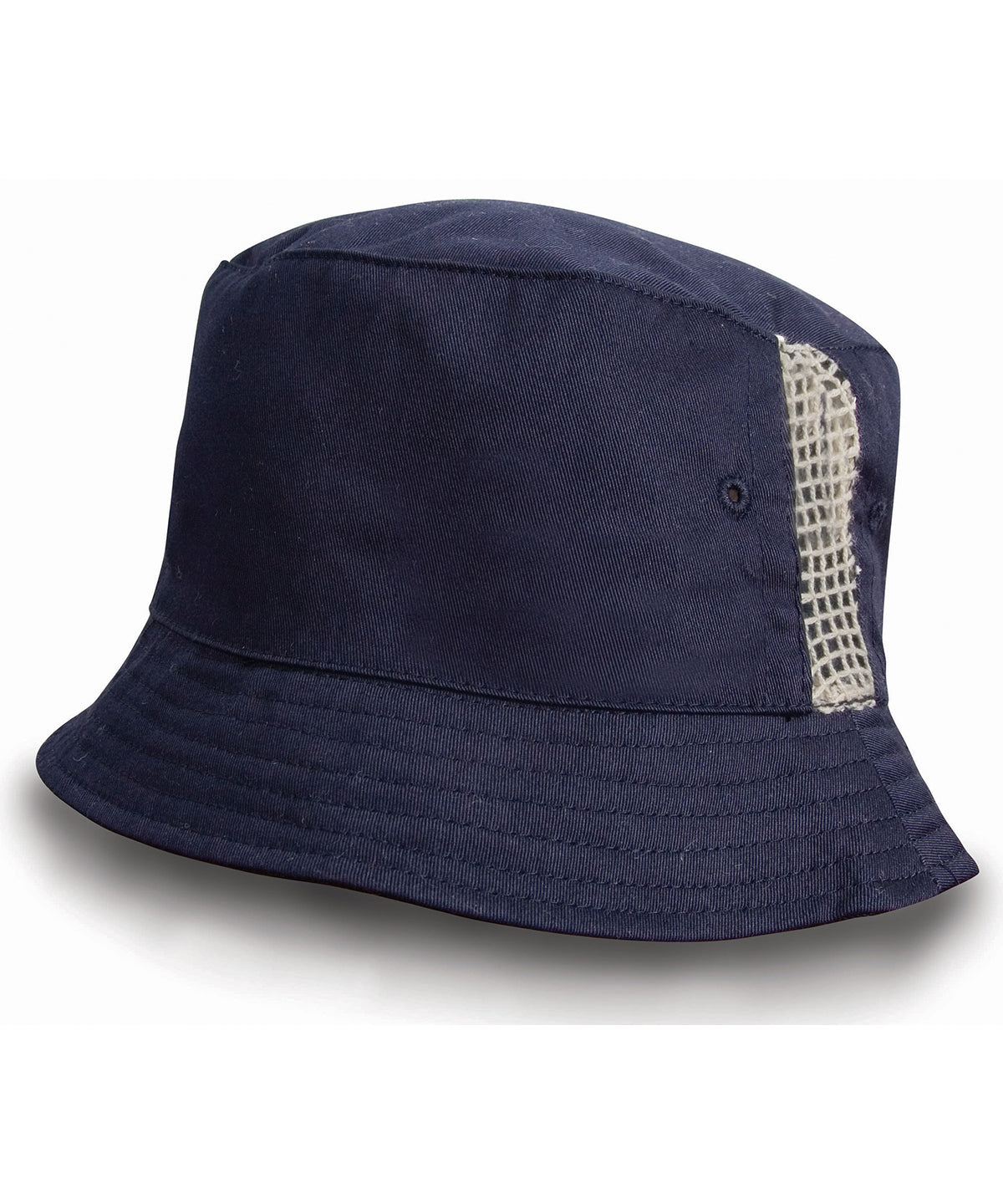 Result Deluxe washed cotton bucket hat with side mesh panels RC45X
