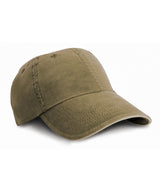 Result Washed fine line cotton cap with sandwich peak RC54X