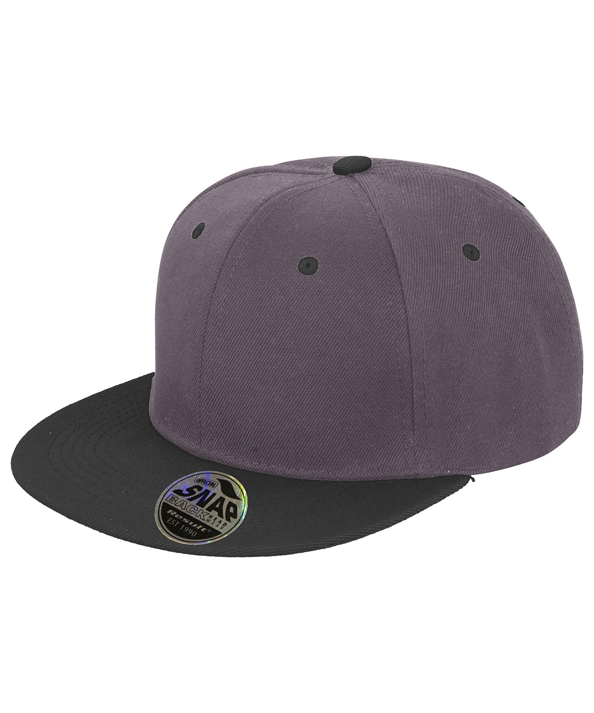 Result Bronx original flat peak snapback dual colour cap RC82X