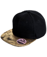 Result Bronx glitter flat peak snapback cap RC87X