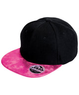 Result Bronx glitter flat peak snapback cap RC87X