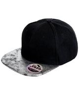 Result Bronx glitter flat peak snapback cap RC87X
