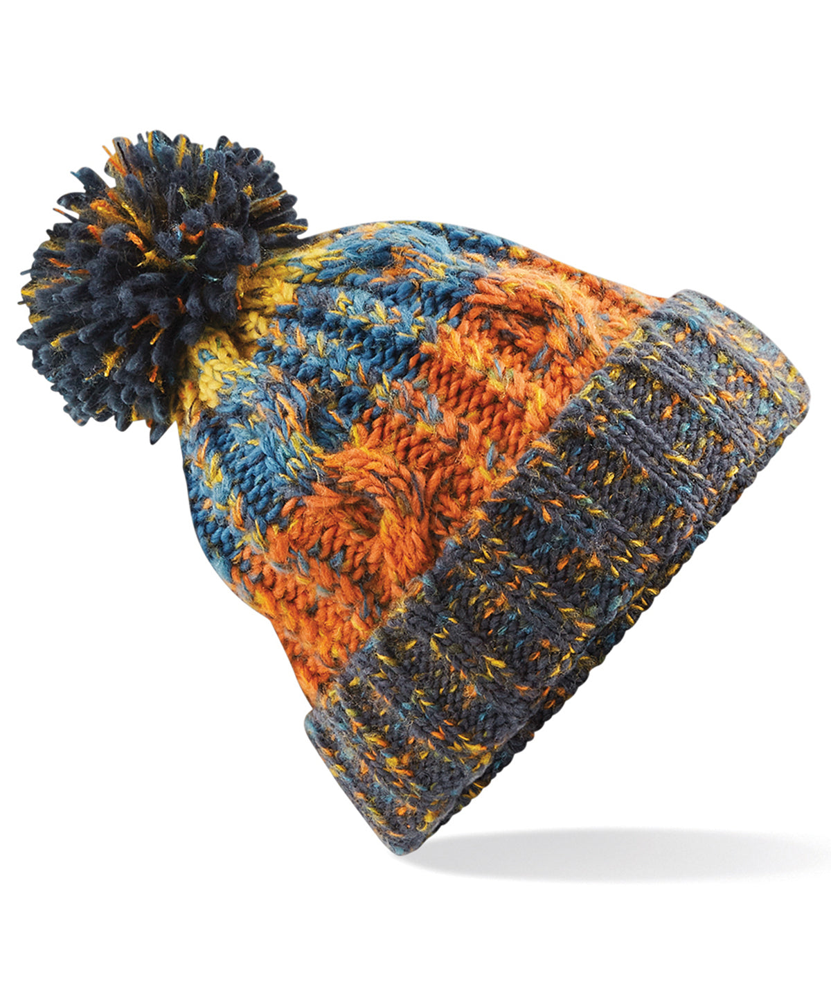 Beechfield Corkscrew pom pom beanie BC486