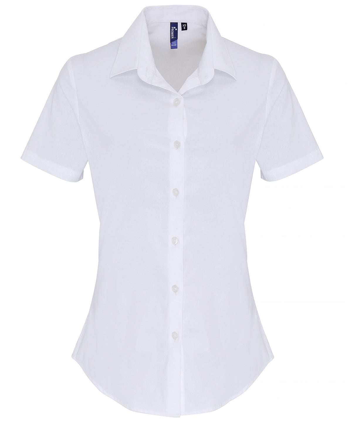 Premier Women's stretch fit cotton poplin short sleeve blouse PR346