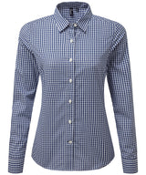 Premier Women's Maxton check long sleeve shirt PR352