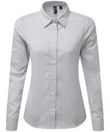 Premier Women's Maxton check long sleeve shirt PR352