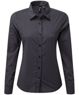 Premier Women's Maxton check long sleeve shirt PR352