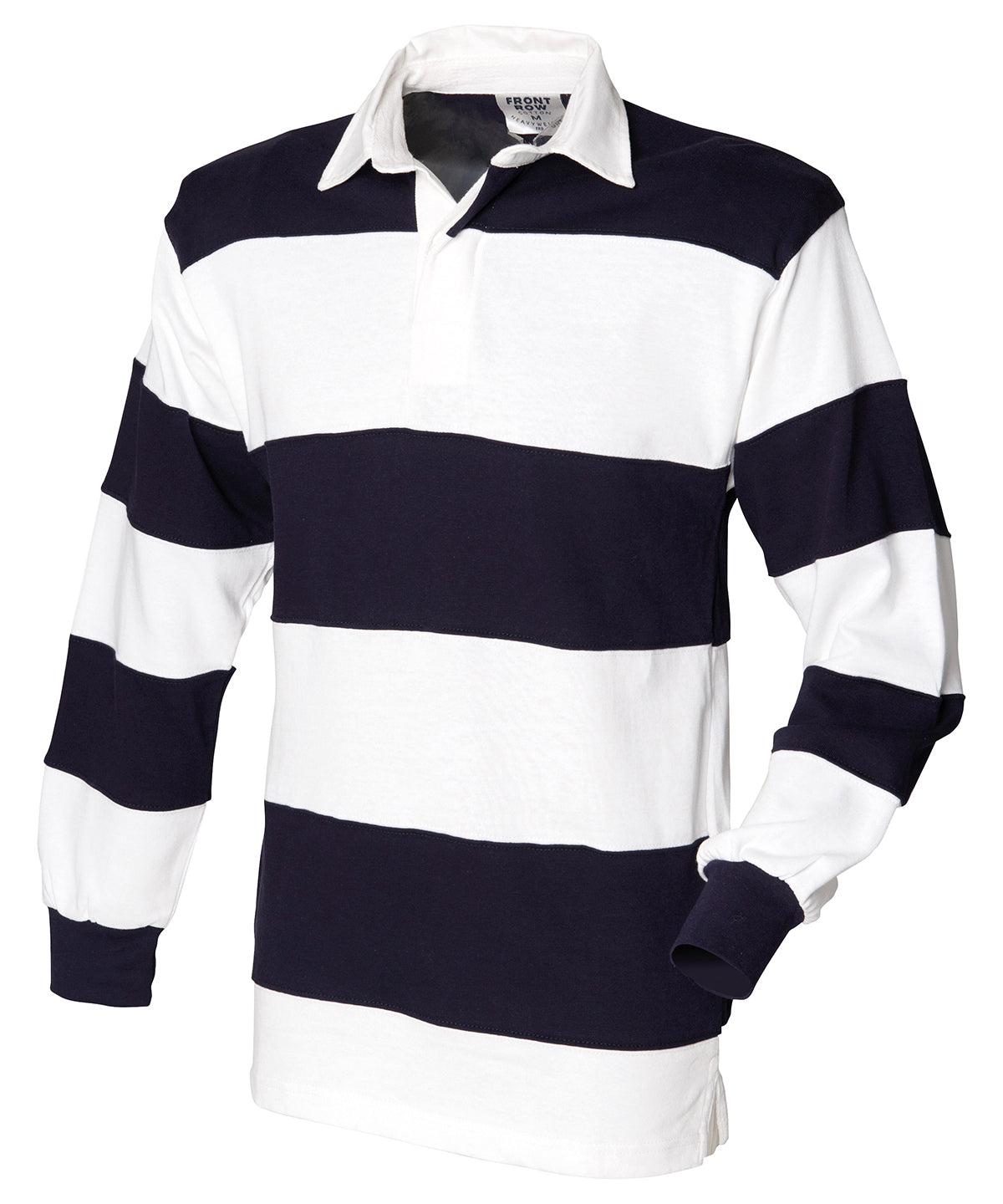 Front Row Sewn stripe long sleeve rugby shirt FR08M