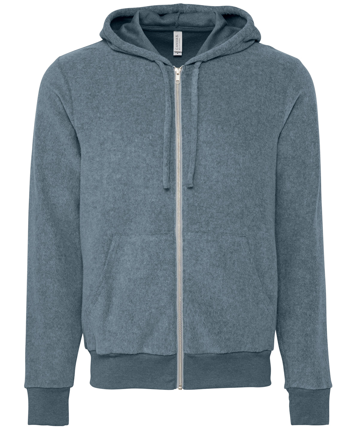 Bella+Canvas Unisex sueded fleece full-zip hoodie - Heather Slate