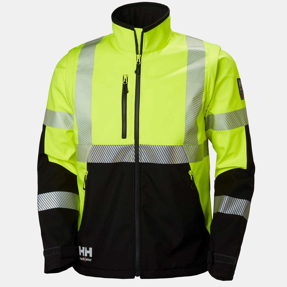 Helly Hansen ICU Softshell Jacket 74272 - En471 Yellow/Ebony