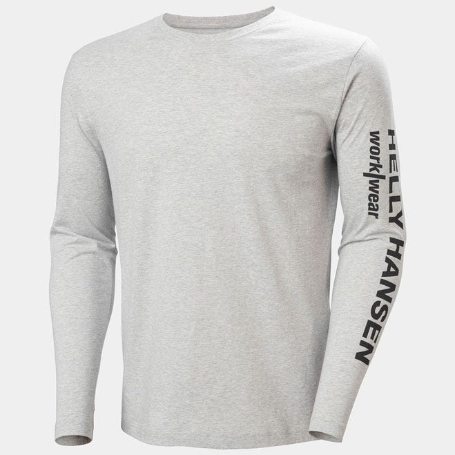 Helly Hansen Classic Logo 2.0 Long Sleeve 79308 - Light Grey Melange