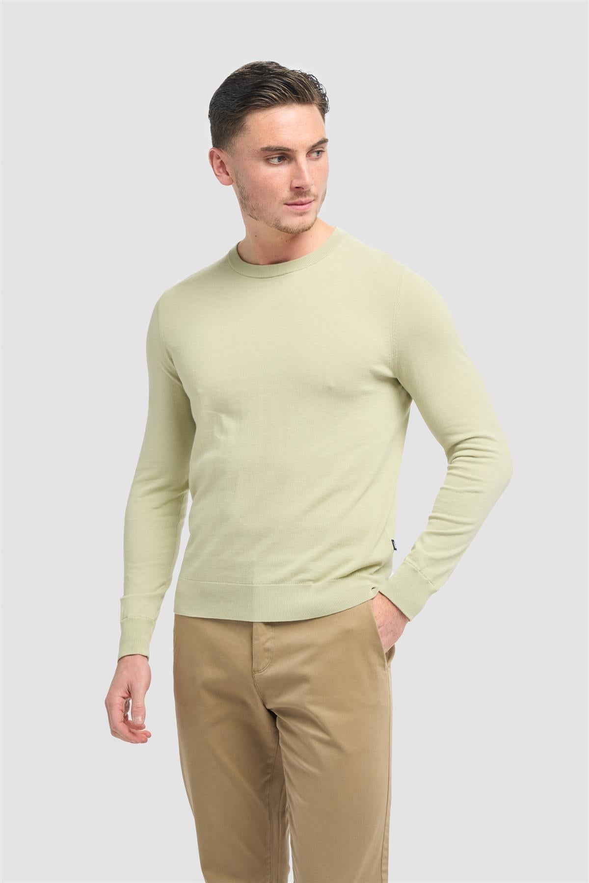 Savio Crew Neck Jumper - Aloe