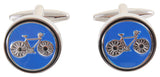 Bicycle on Blue Cufflinks by Dalaco