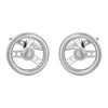 Steering Wheel Rhodium Plate Cufflinks by Dalaco