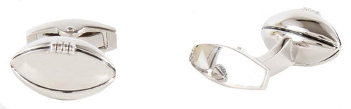 Rugby Ball Engravable Back Cufflinks by Dalaco