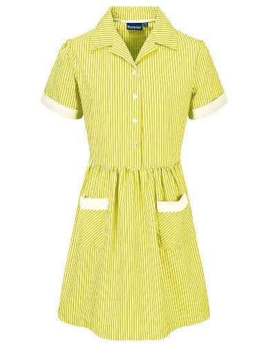Blue Max Banner Kinsale Corded Stripe Dress 913119 - Yellow