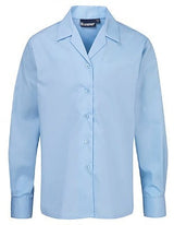 Blue Max Banner Girls 2 Pack Revere Long Sleeve Blouse 913353 - Blue