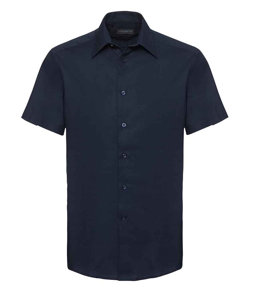 Russell Athletic Collection Short Sleeve Tailored Oxford Shirt 923M