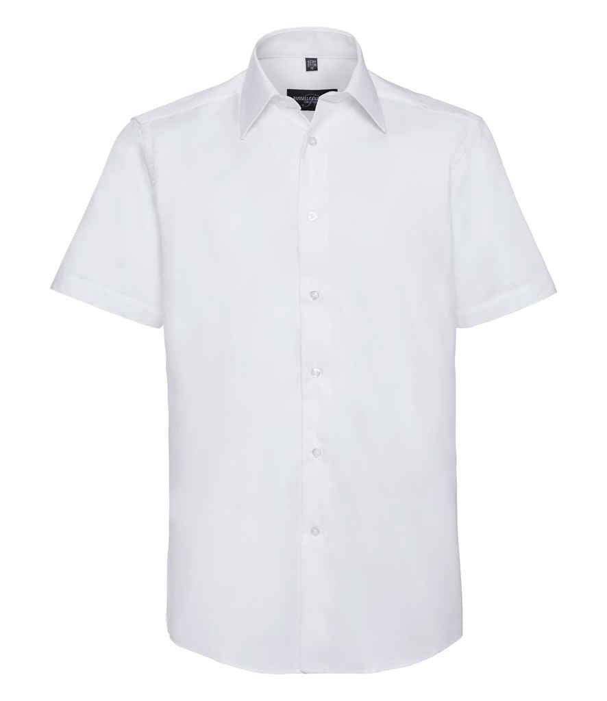 Russell Athletic Collection Short Sleeve Tailored Oxford Shirt 923M