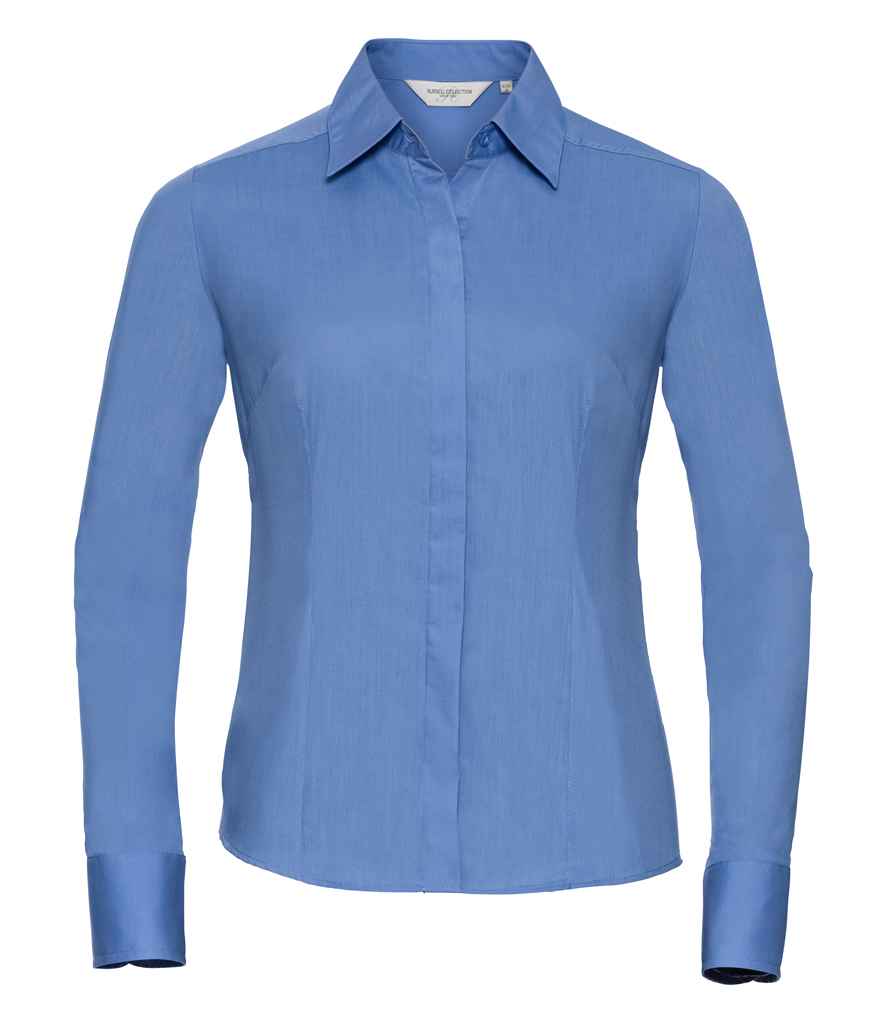 Russell Athletic Collection Ladies Long Sleeve Fitted Poplin Shirt 924F