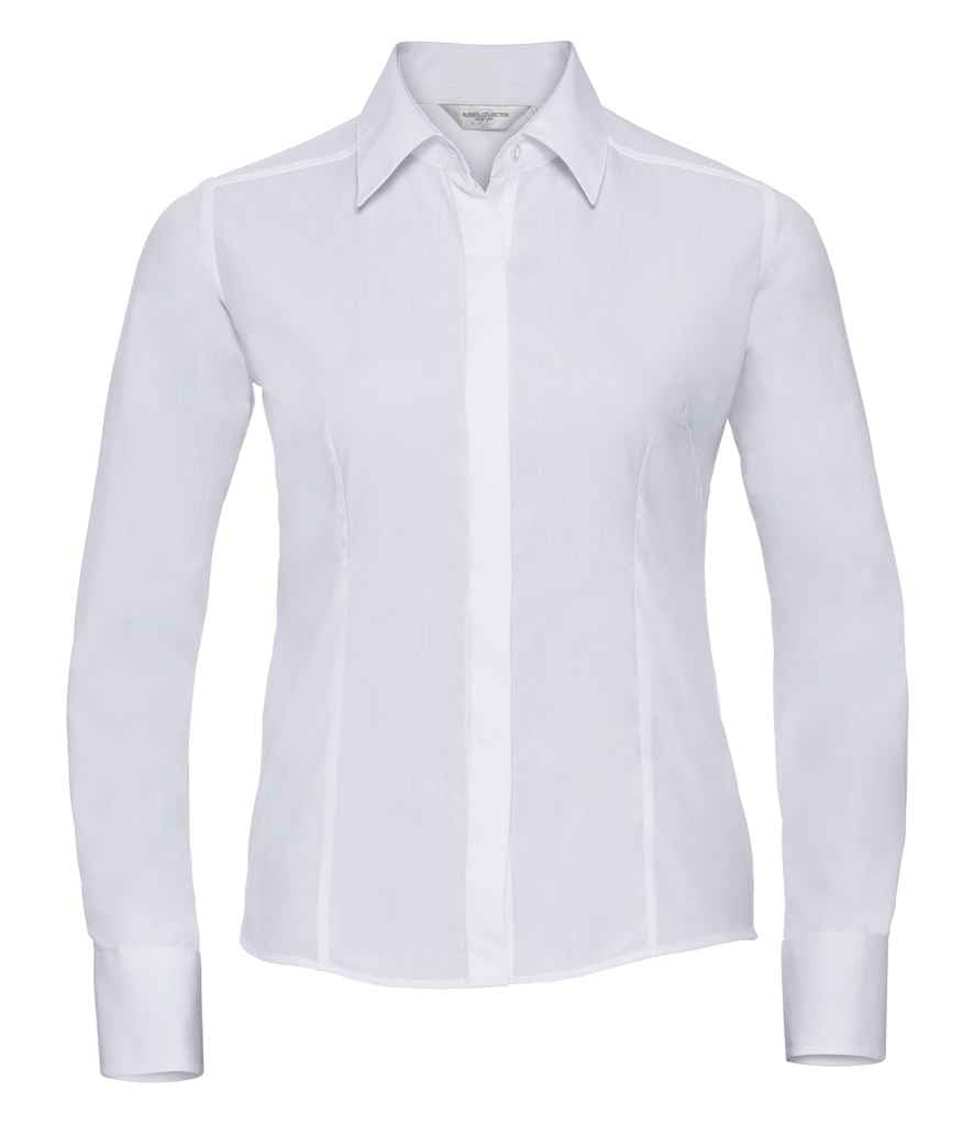 Russell Athletic Collection Ladies Long Sleeve Fitted Poplin Shirt 924F