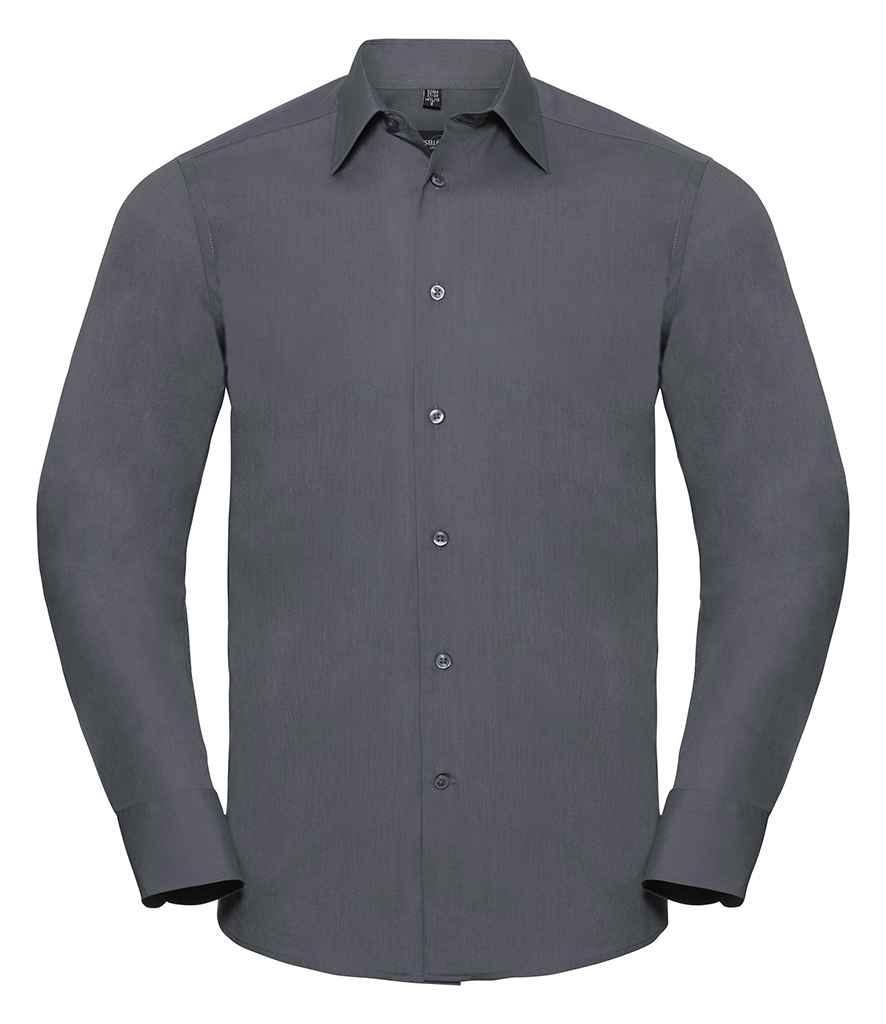 Russell Athletic Collection Long Sleeve Tailored Poplin Shirt 924M