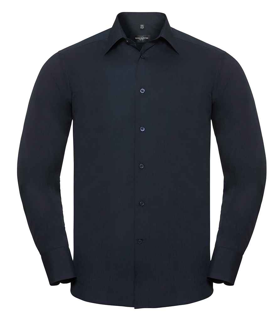 Russell Athletic Collection Long Sleeve Tailored Poplin Shirt 924M
