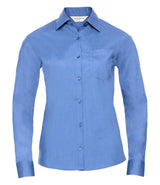 Russell Athletic Collection Ladies Long Sleeve Easy Care Poplin Shirt 934F